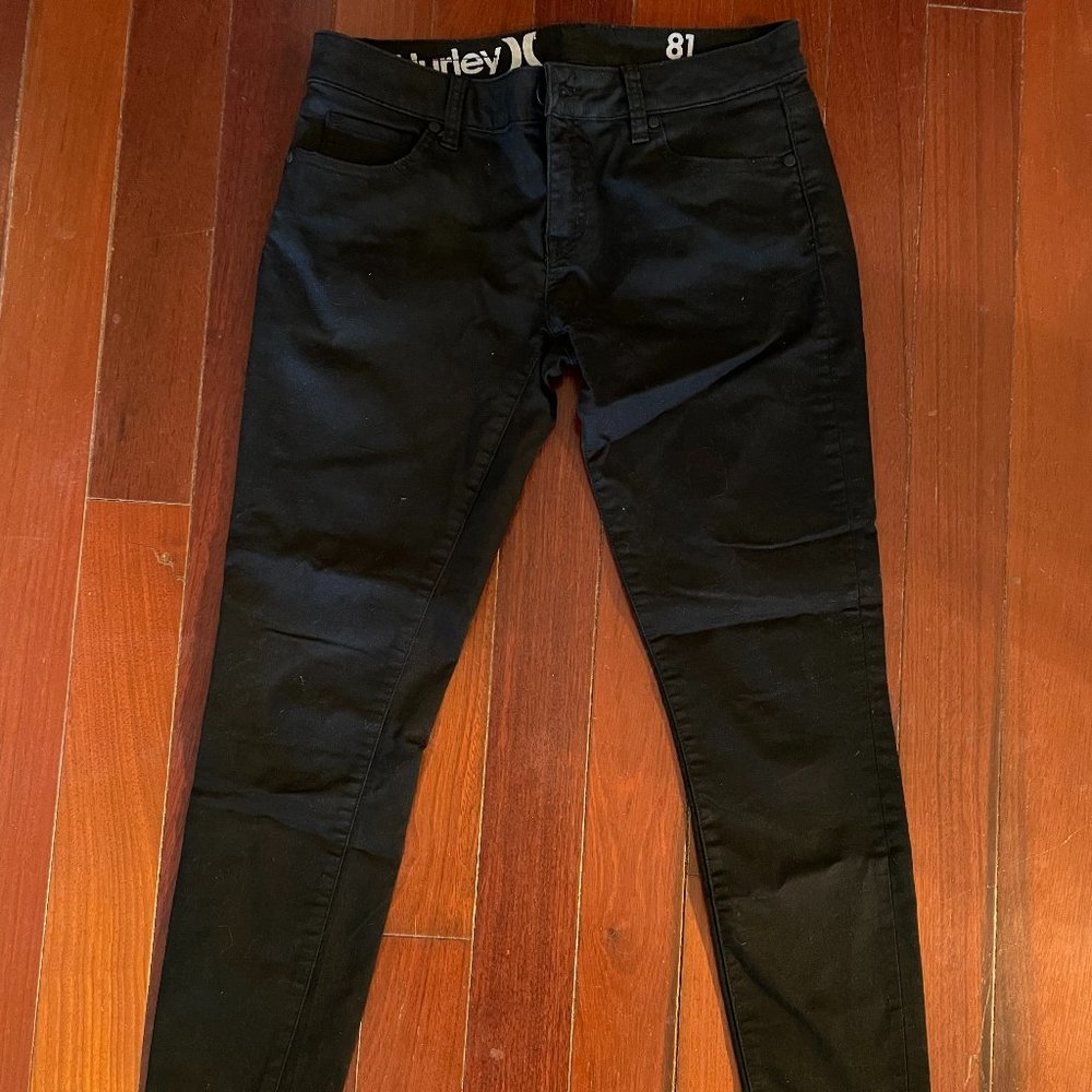 Casual Black Hurley Skinny Pants (Size 27)